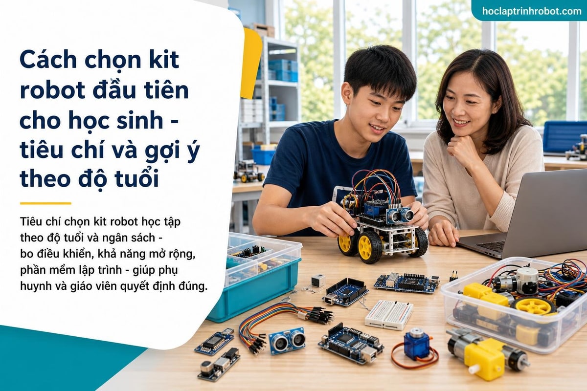 Cách chọn kit robot đầu tiên cho học sinh - tiêu chí và gợi ý theo độ tuổi