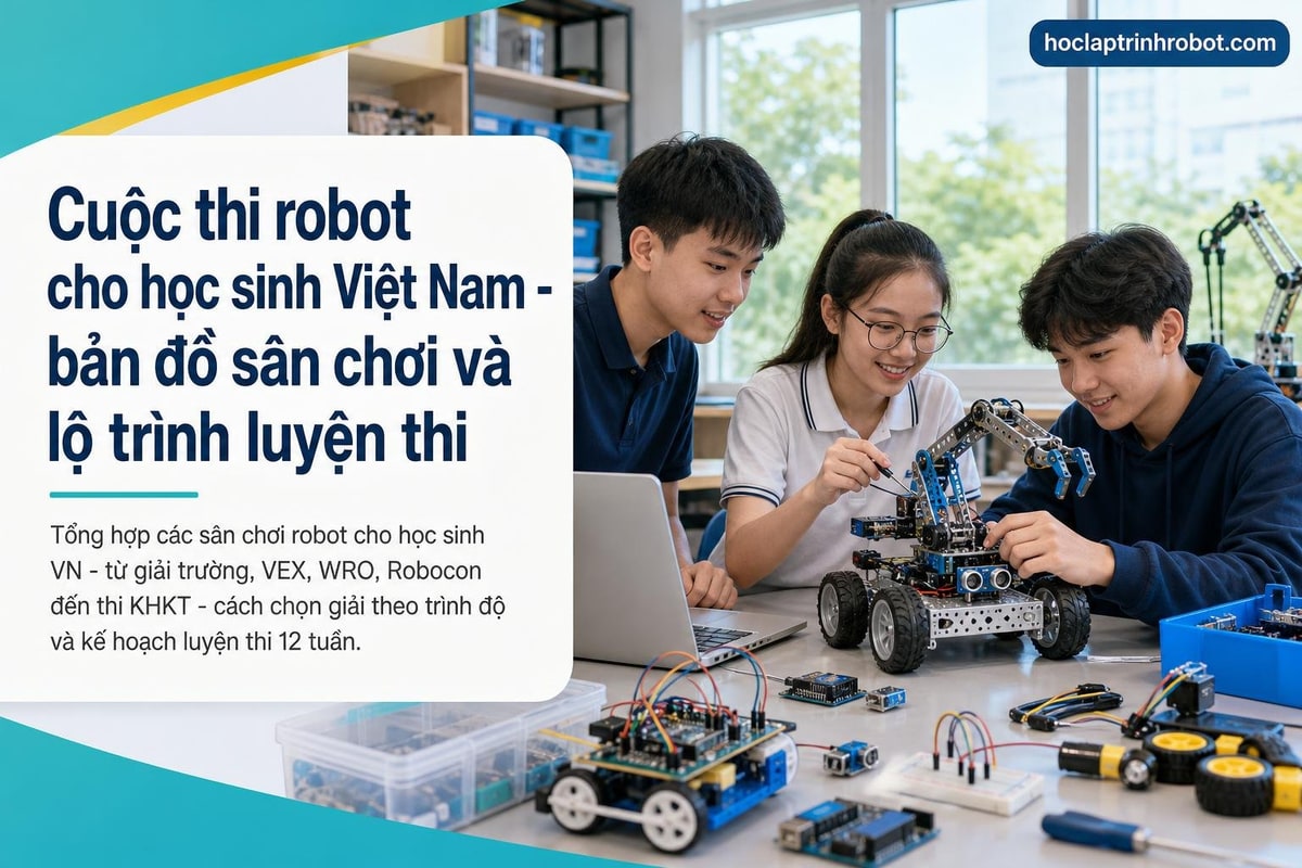 Cuộc thi robot cho học sinh Việt Nam - bản đồ sân chơi và lộ trình luyện thi