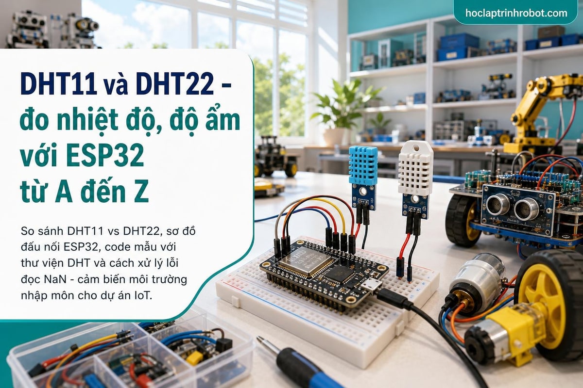 DHT11 và DHT22 - đo nhiệt độ, độ ẩm với ESP32 từ A đến Z