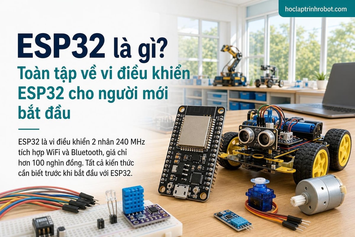 ESP32 là gì? Toàn tập về vi điều khiển ESP32 cho người mới bắt đầu