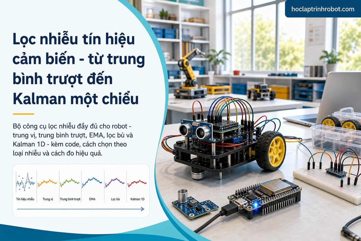 Lọc nhiễu tín hiệu cảm biến - từ trung bình trượt đến Kalman một chiều