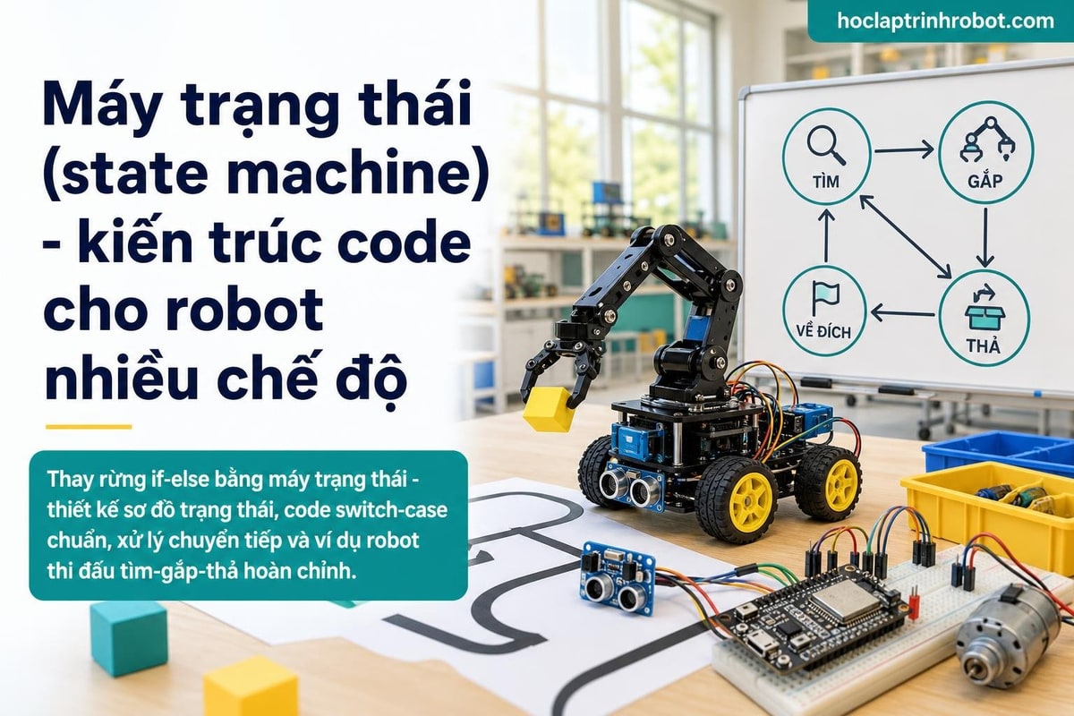 Máy trạng thái (state machine) - kiến trúc code cho robot nhiều chế độ