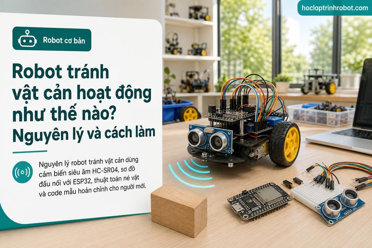 Robot tránh vật cản hoạt động như thế nào? Nguyên lý và cách làm