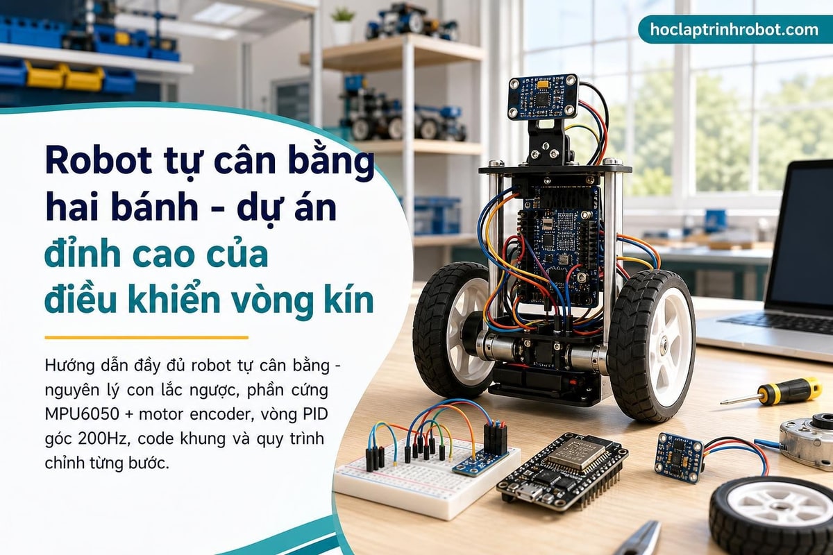 Robot tự cân bằng hai bánh - dự án đỉnh cao của điều khiển vòng kín