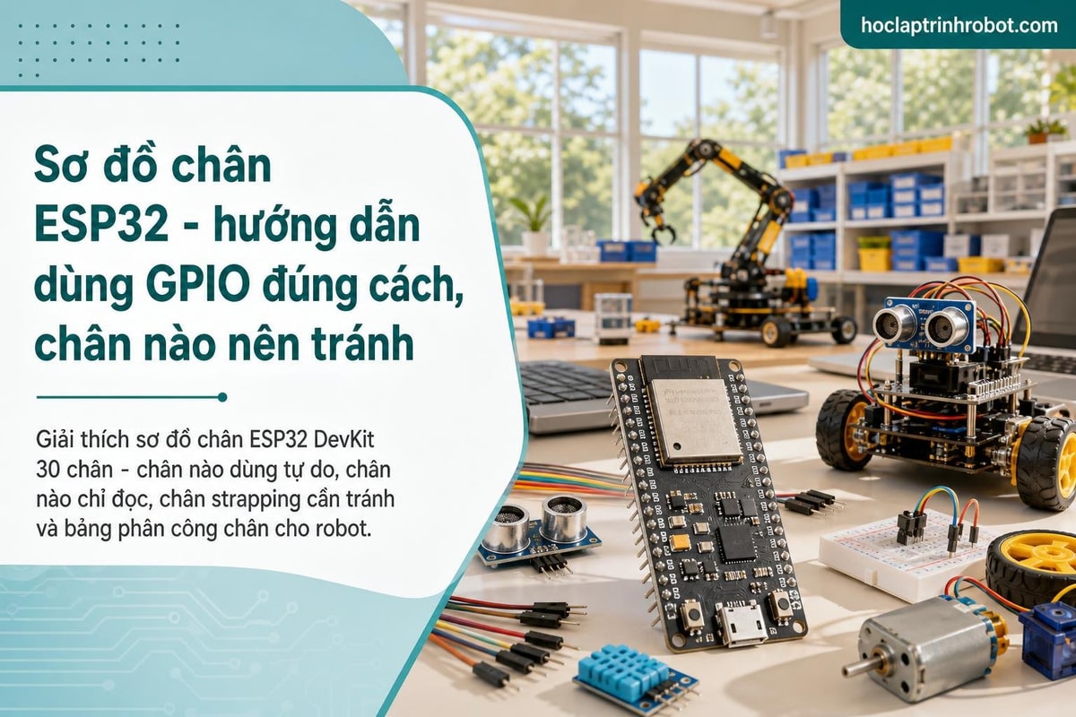 Sơ đồ chân ESP32 - hướng dẫn dùng GPIO đúng cách, chân nào nên tránh