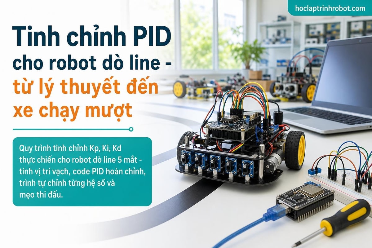 Tinh chỉnh PID cho robot dò line - từ lý thuyết đến xe chạy mượt