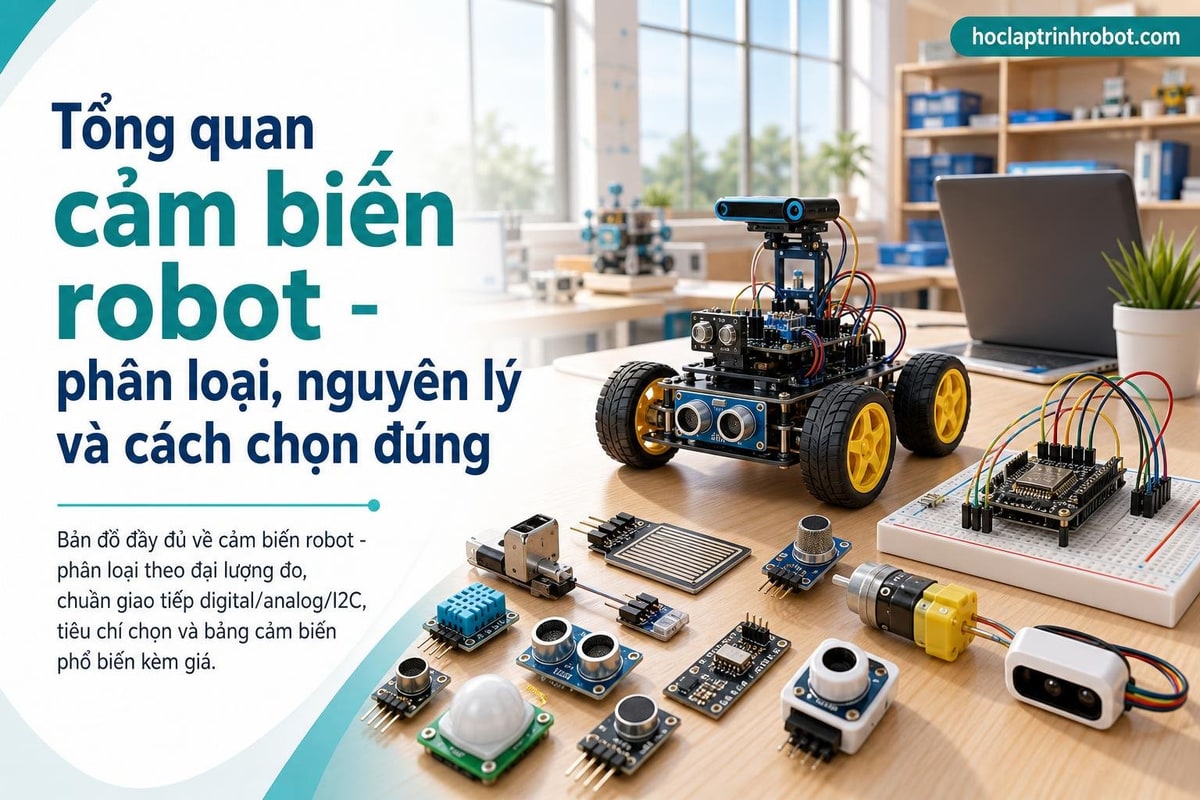 Tổng quan cảm biến robot - phân loại, nguyên lý và cách chọn đúng
