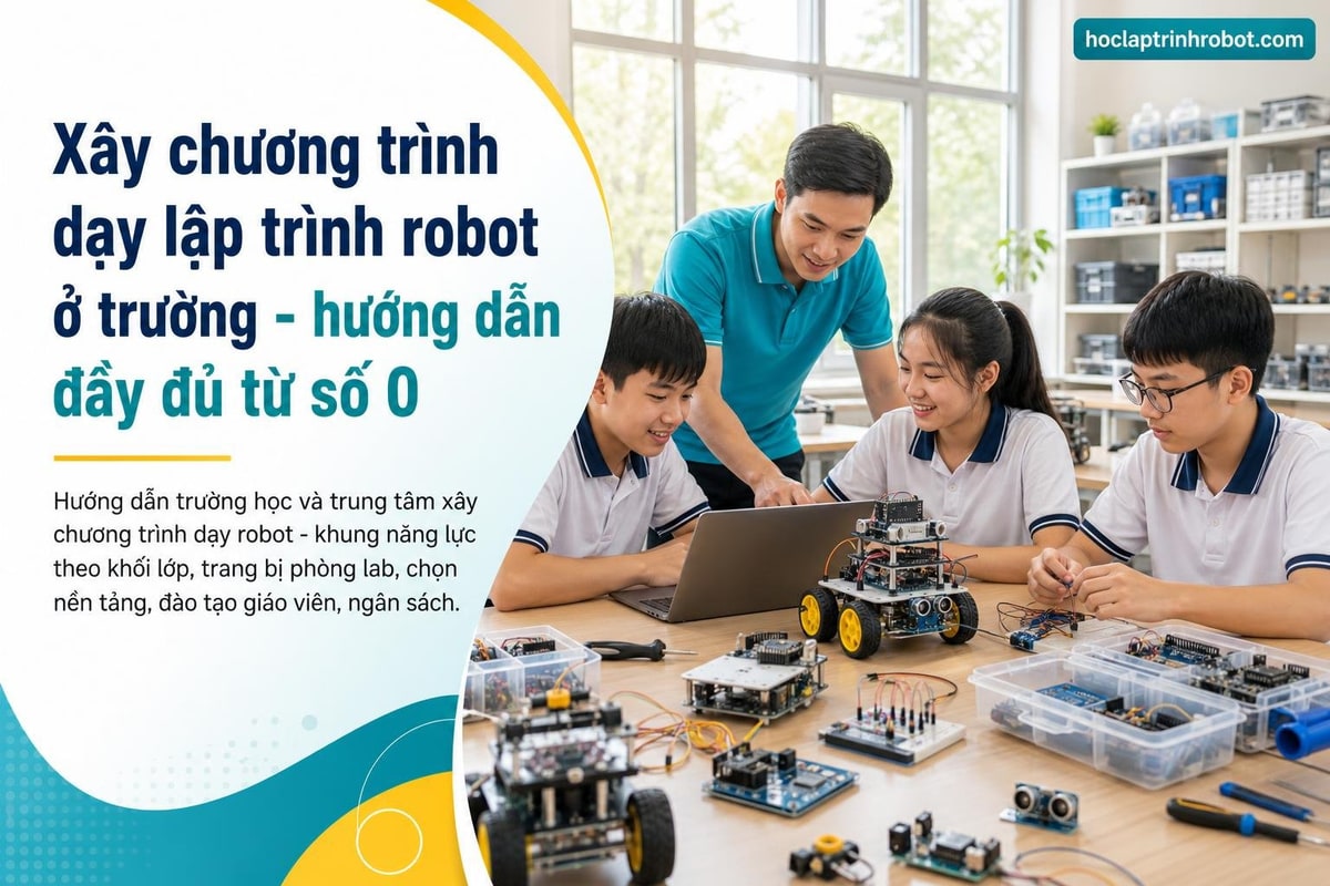 Xây chương trình dạy lập trình robot ở trường - hướng dẫn đầy đủ từ số 0