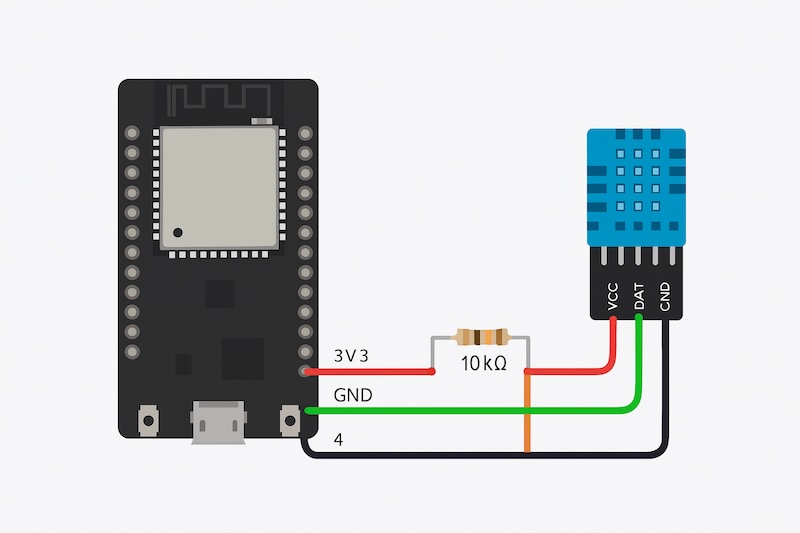 Lập trình ESP32 – Bài 4: Đọc nhiệt độ & độ ẩm với cảm biến DHT11